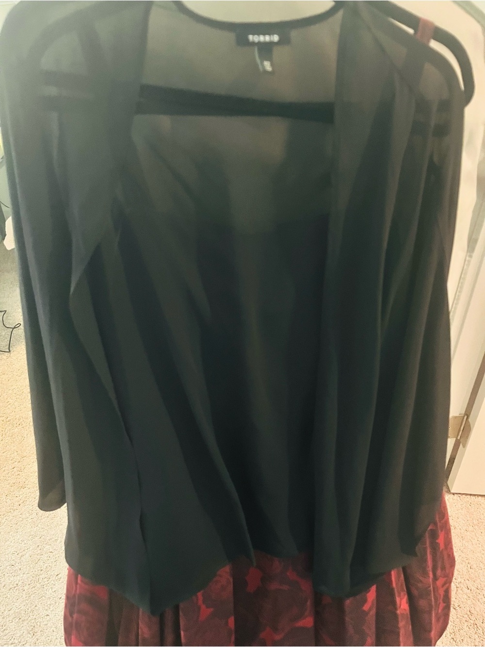 torrid Black sheer shrug like - Solid Black